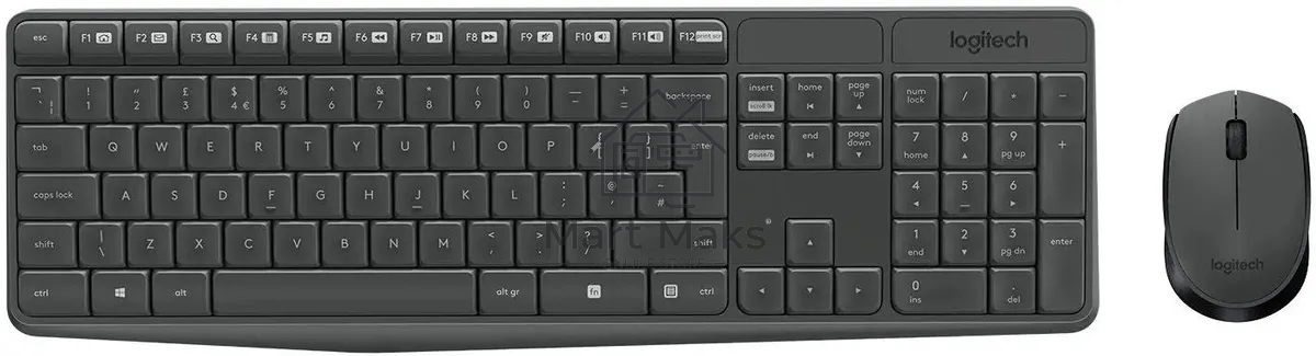 Клавиатура + мышь Logitech MK235 клав:черный мышь:черный USB беспроводная