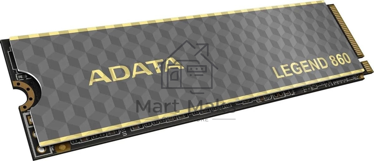 Накопитель SSD ADATA LEGEND 860, 1024Gb, PCIe 4.0 x4, 2280, NVMe, R/W 6000/4000, с радиатором