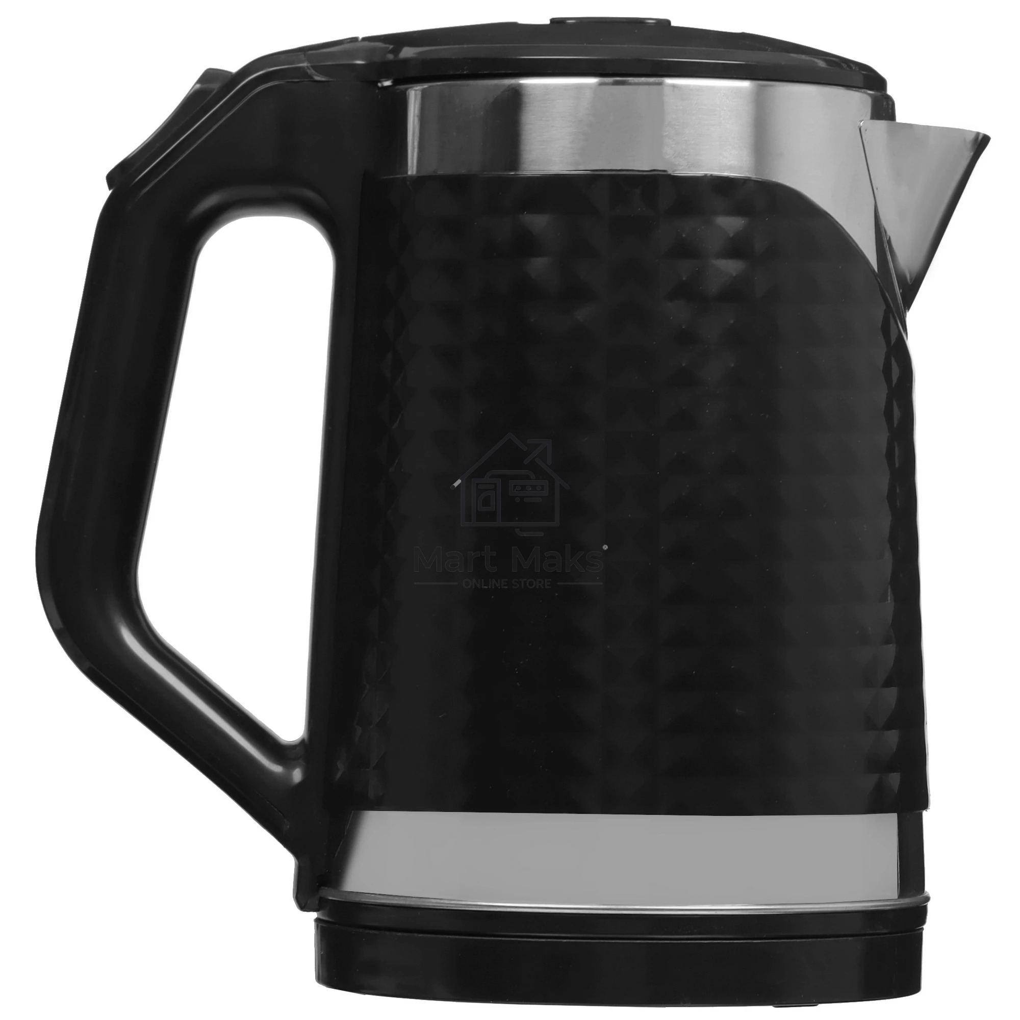 Чайник электрический Kelli KL-1372B 1.8 л, нержавейка+пластик, черный (12)