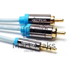 Кабель Vention аудио Jack 3,5 мм M/2RCA M - 3 м черный
