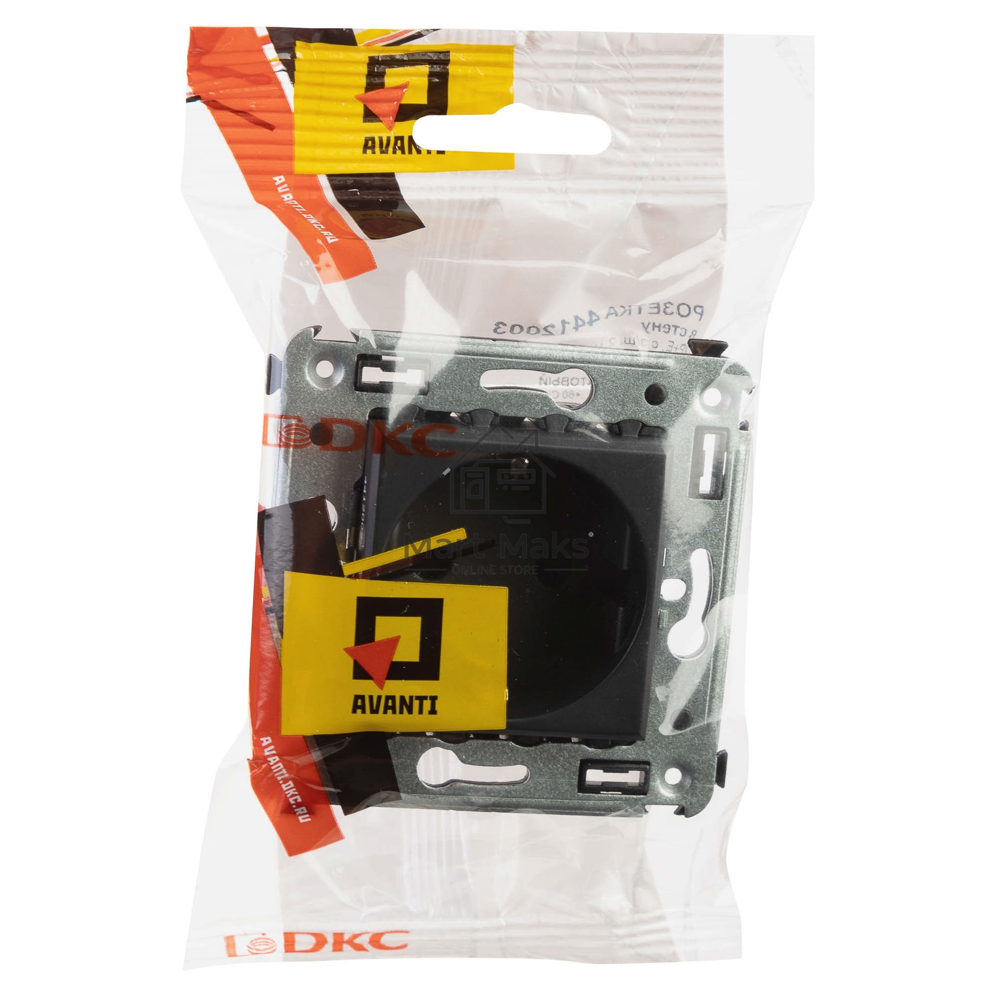Розетка DKC Avanti 4412003 2P+E со шторками, 