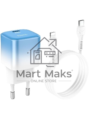 Сетевое зарядное устройство HOCO (6931474769381) C101Aai 1Type-C PD 20W, Blue ice