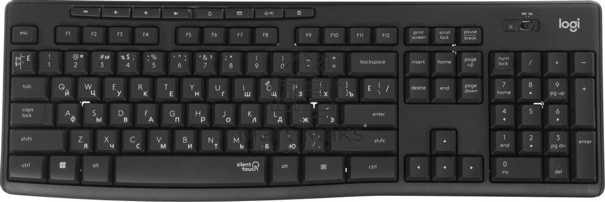 Комплект клавиатура+мышь Logitech MK295 беспроводной, USB, чёрный