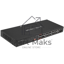 Коммутатор Mercusys MS128GP, 24×1 Гбит/с PoE + 2×1 Гбит/с + 2×1 Гбит/с SFP, неуправляемый