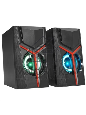 Акустическая система 2.0 Qumo TRON AS007, 10 ВТ, объемное звучание, RGb подсветка, USB/Jack 3,5мм