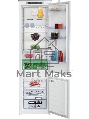 Встраиваемый холодильник Beko BCNA306E3S белый, 2 камеры, 215/69 л., морозилка снизу, No Frost