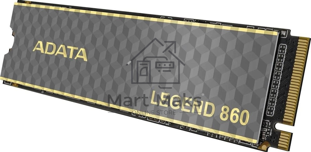 Накопитель SSD ADATA LEGEND 860, 1024Gb, PCIe 4.0 x4, 2280, NVMe, R/W 6000/4000, с радиатором