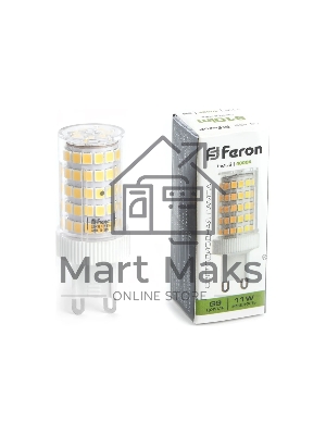 Лампа светодиодная Feron LB-435 11Вт 230В G9 белый капсульная