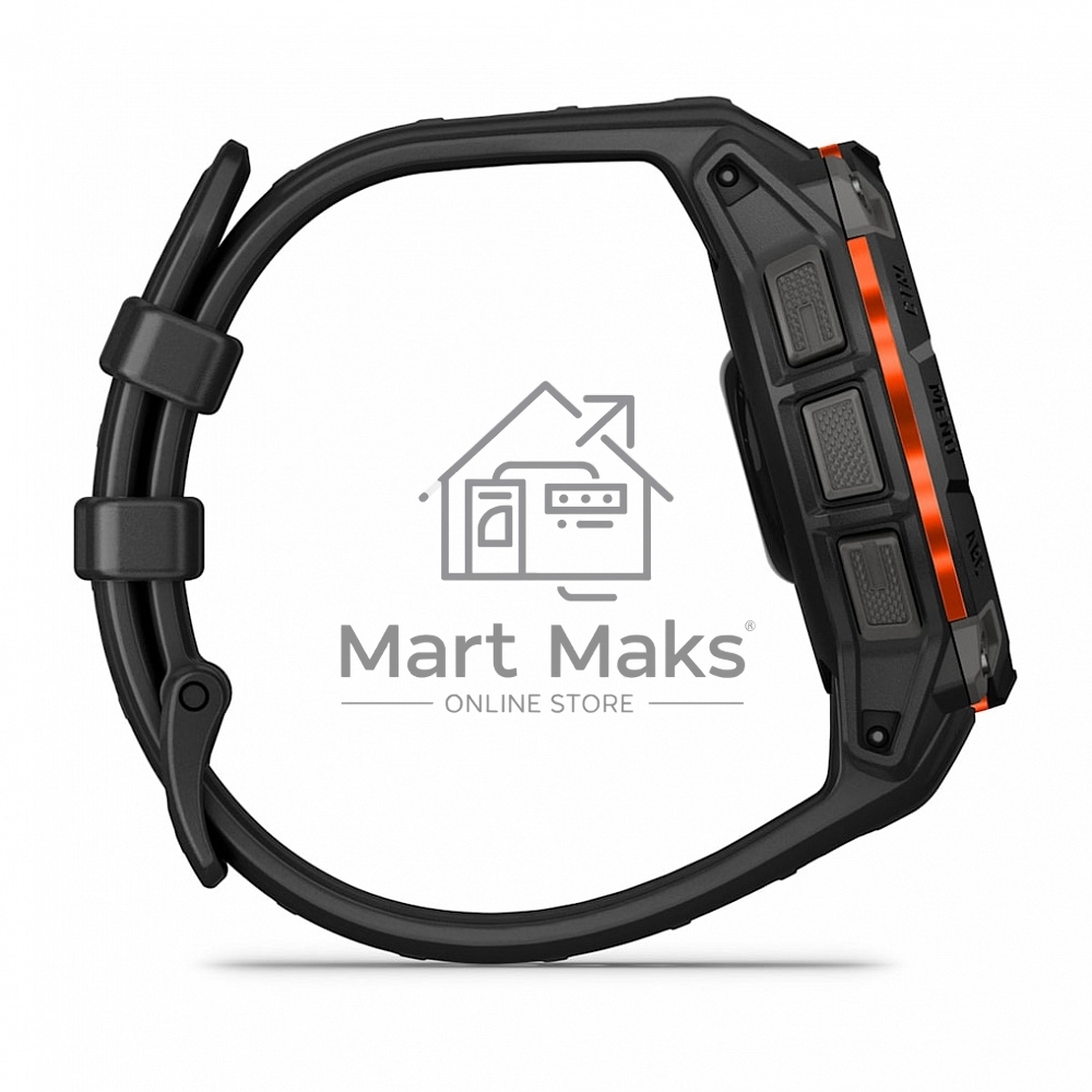 Смарт-часы Garmin Instinct 3 Solar черный, черный ремешок 45мм