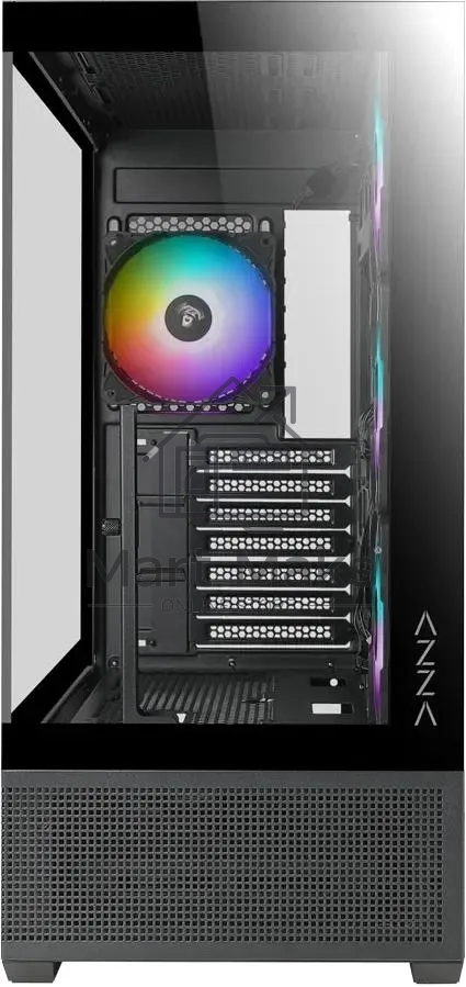 Компьютерный корпус Azza TIARA черный без БП ATX 4x120mm 2xUSB3.0 1xUSB3.1 audio bott PSU