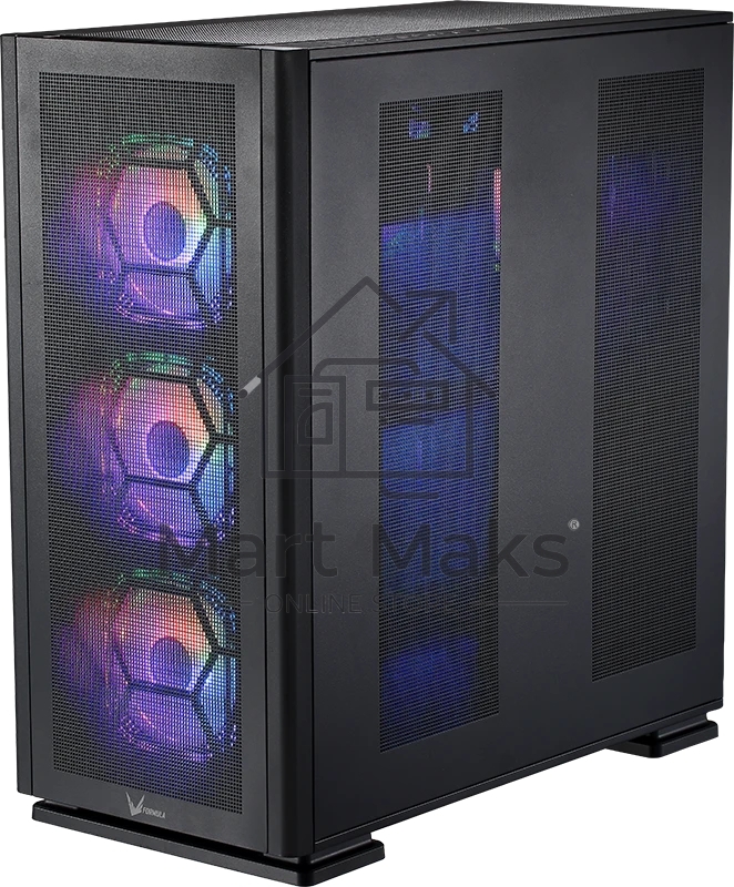 Компьютерный корпус AeroCool / Formula Air Power G5 EX черный без БП ATX 4x120mm 2xUSB3.0 1xUSB3.1 audio bott PSU