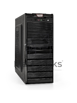 Компьютерный корпус ExeGate EX278396RUS Miditower ExeGate XP-329S Black, ATX, (XP400, Black,120мм), 2*USB, Audio
