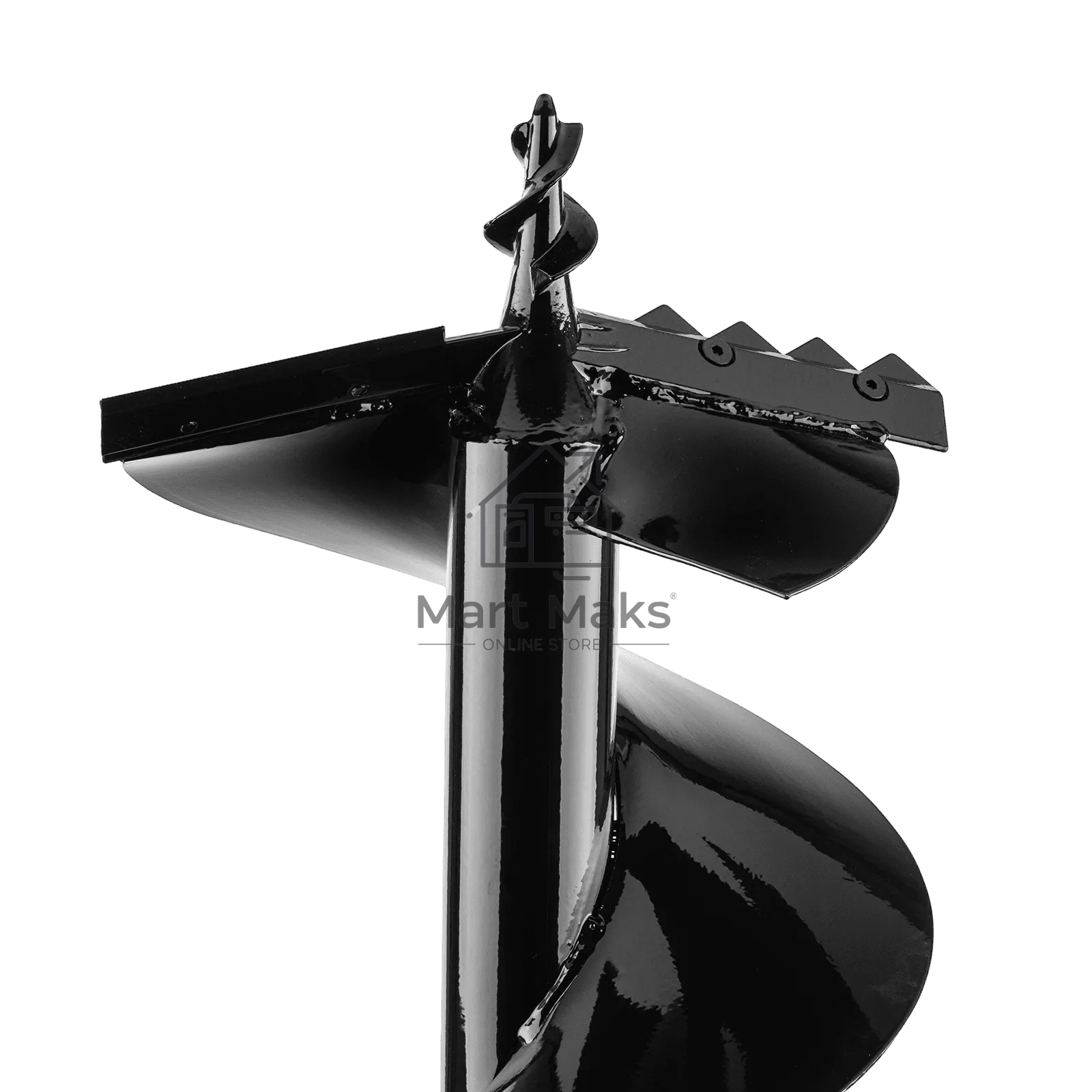 Шнек для грунта Denzel ER-300, диаметр 300 мм, длина 800 мм, соединение 20 мм, съемный нож