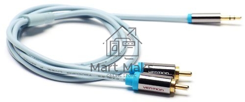 Кабель Vention аудио Jack 3,5 mm M/2RCA M - 3 м черный