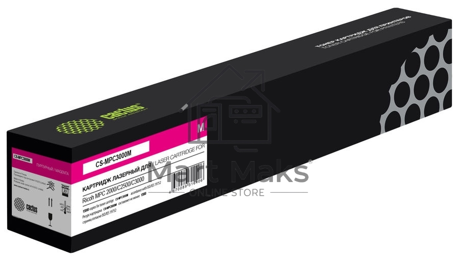 Картридж лазерный Cactus CS-MPC3000M 842032 пурпурный (15000стр.) для Ricoh MPC2000/C2500/C3000