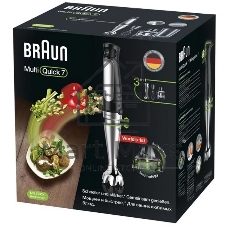 Блендер погружной Braun MQ7035XBI черный/серебристый