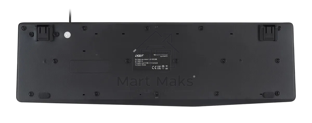 Клавиатура Acer OKW121 (ZL.KBDEE.00B) проводная, USB, черный