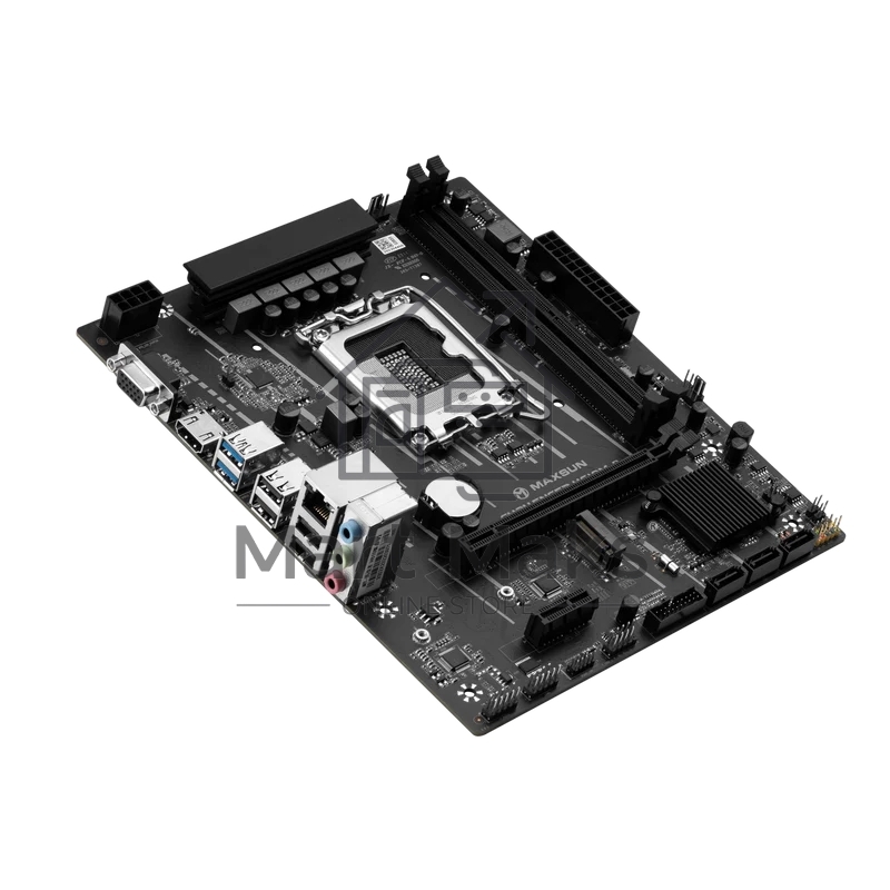 Материнская плата Maxsun MS-Challenger H610M-D, LGA 1700, Intel H610, 2xDDR4, 3xSATA, 1xM.2, 1xPCIe 4.0 x16, 1xPCIe x1, 1xHDMI, 1xVGA, 1x 1Gb LAN, 2xUSB 3.2 Gen 1, 4xUSB 2.0, 3x3.5 мм, 5.1, mATX