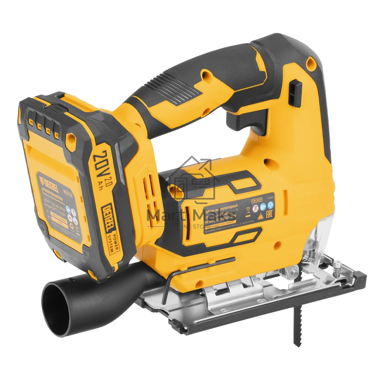 Лобзик аккумуляторный Denzel CJH-20-80, Li-Ion, 20 В