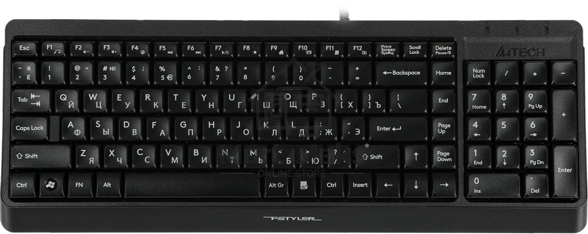 Клавиатура проводная A4Tech Fstyler FK15, USB, черный