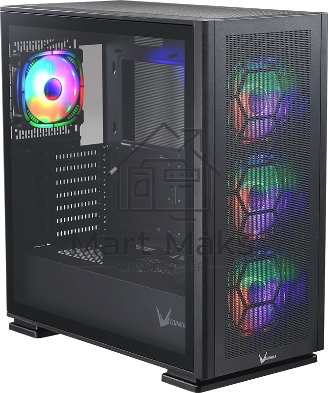 Компьютерный корпус AeroCool / Formula Air Power G5 EX черный без БП ATX 4x120mm 2xUSB3.0 1xUSB3.1 audio bott PSU