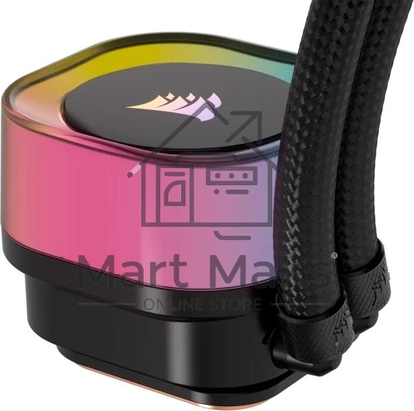 Система жидкостного охлаждения Corsair iCUE LINK H150i RGb (360мм, черный, RGb/ Fans: 3x120мм, 63.1CFM, 37dBA, 2400RPM/Rad thickness 27мм/ S: 1851, 1700, 1200, 115X, AM5, AM4)