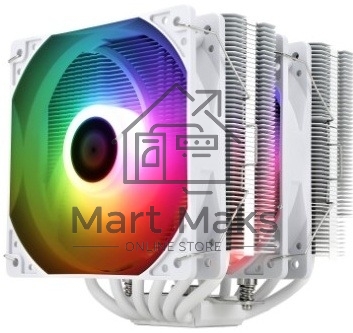 Кулер для процессора Thermalright Peerless Assassin 120 SE White ARGB (4-pin PWM, 155mm, Ni/CU, 6x6mm, ARGB, 2x120mm, 66.17CFM, 25.6dBA, 1550RPM, S: 1700, 1200, 115X, AM5, AM4)