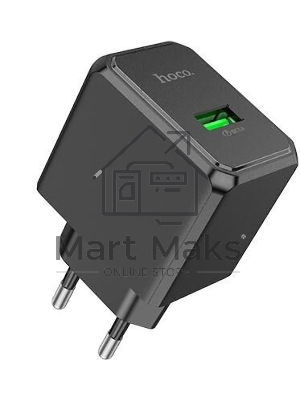 Сетевое зарядное устройство HOCO CS12A 1USB 3.0A QC3.0 18W, черный