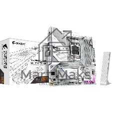 Материнская плата Gigabyte X870M AORUS ELITE WIFI7 ICE, AM5, AMD X870, 4xDDR5, 2xSATA, 2xM.2, 1xPCIe 5.0 x16, 1xPCIe 4.0 x16, 1xHDMI, 1x2.5Gb LAN, Wi-Fi 7, Bluetooth 5.4, 2xUSB-C 40Gbps (USB4), 2xUSB-A 10Gbps, 4xUSB-A 5Gbps, 4xUSB-A 2.0, 3x3.5 мм + S/PDIF оптический, 7.1, белый, mATX
