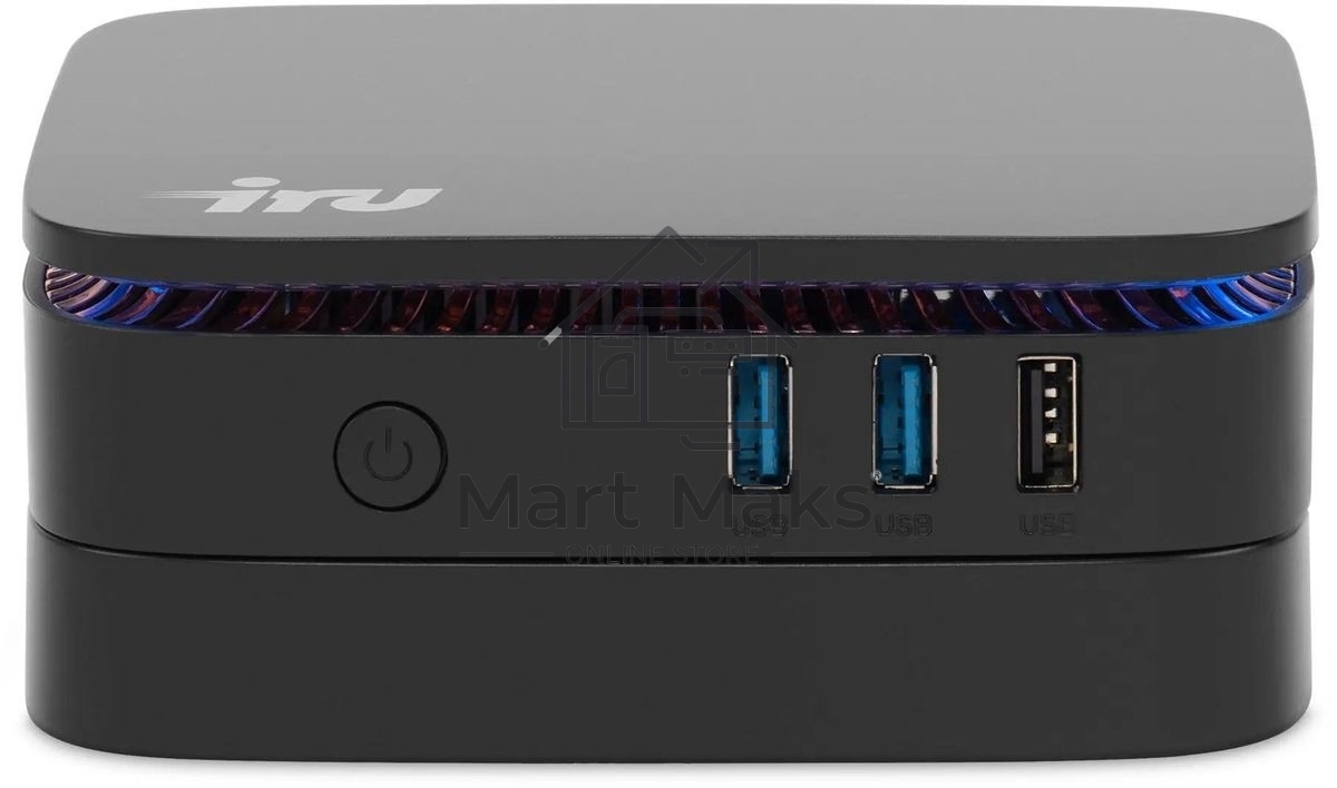 Неттоп IRU 110JLCN Cel N4500 (1.1) 8Gb SSD256Gb UHDG Windows 11 Pro GbitEth WiFi BT черный (2152163)