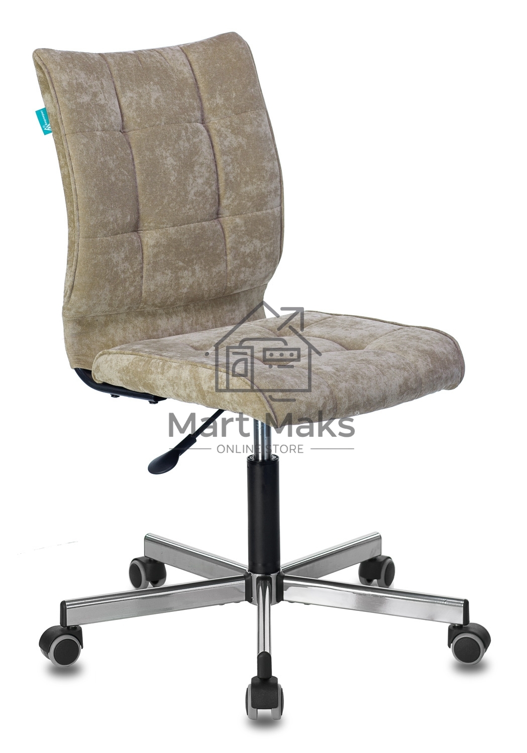 Кресло офисное Бюрократ CH-330M/LT-21 без подлокотников, песочный, крестовина металл