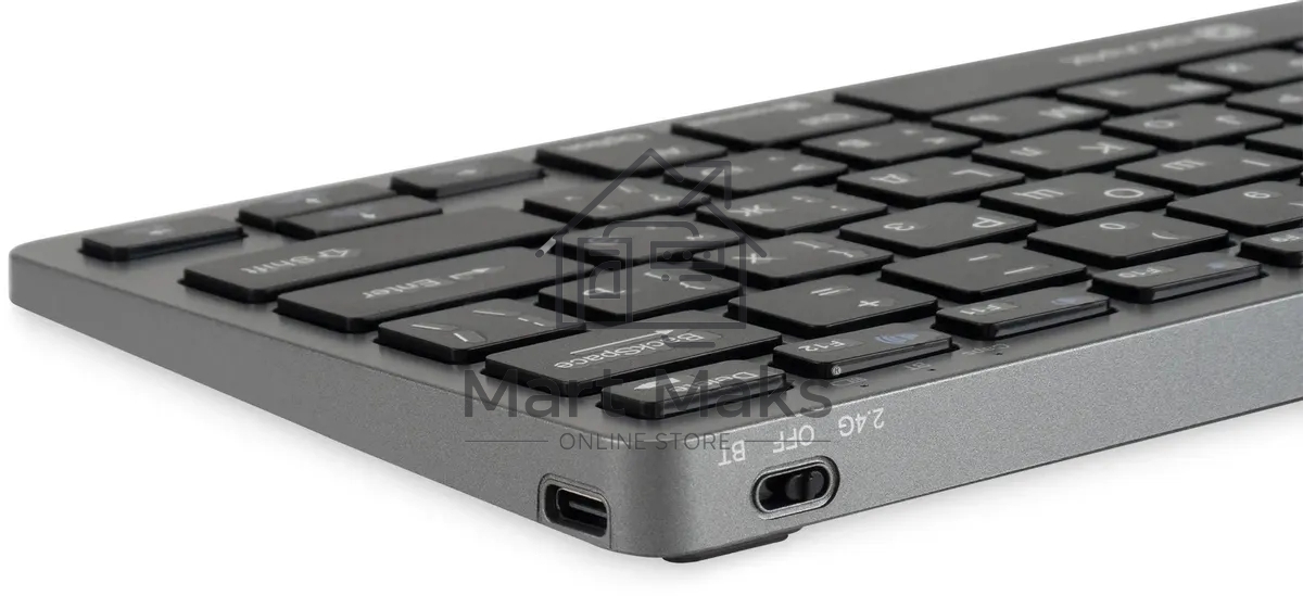 Клавиатура Оклик 835S черный/серый USB беспроводная BT/Radio slim Multimedia (1696467)