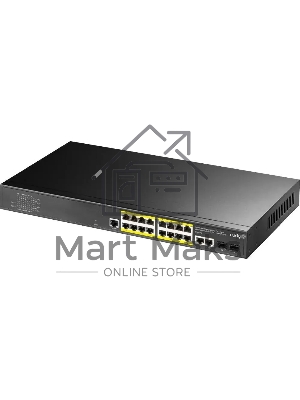 Коммутатор Cudy GS2018PS2-200W (L2) 16x1Gbит/с 2SFP 16PoE+ 200W управляемый