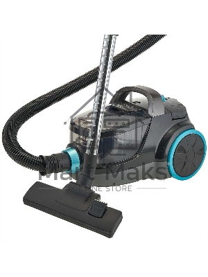 Пылесос DELTA LUX DL-0836 черный с бирюзовым