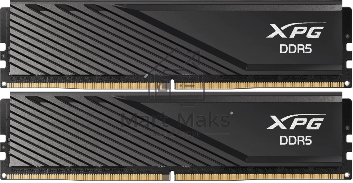 Оперативная память ADATA Lancer Blade, DDR5, 64GB (2x32GB), 5600 MHz, CL46, с радиатором, черный