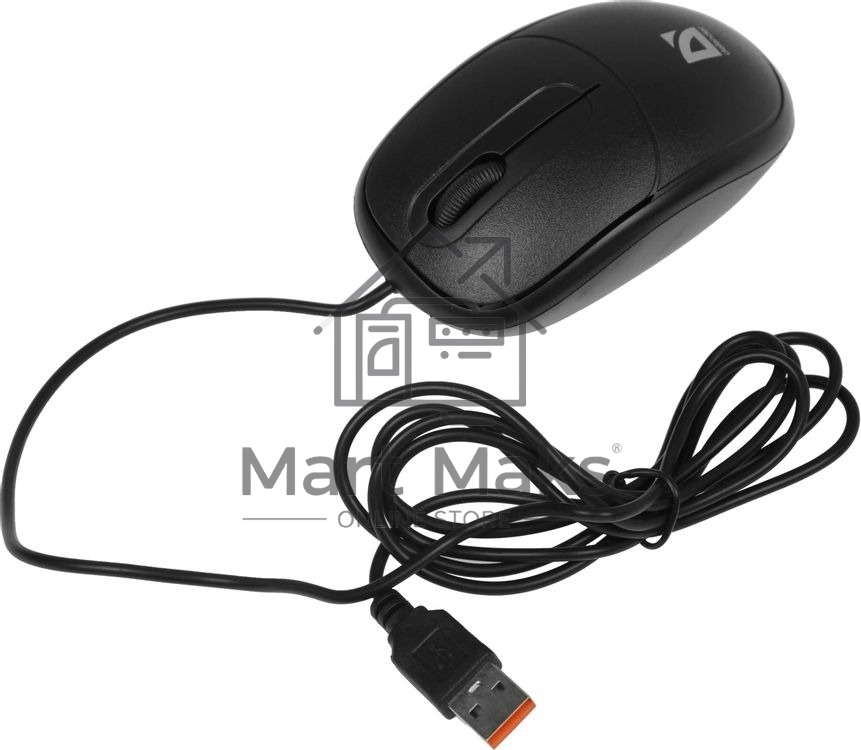 Мышь проводная Defender Datum MS-980 черный, 1000 dpi, USB, кнопки - 3