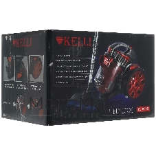 Пылесос Kelli KL-8005 красный, 420/2400 Вт, уборка сухая, пылесборник контейнер 2,5 л