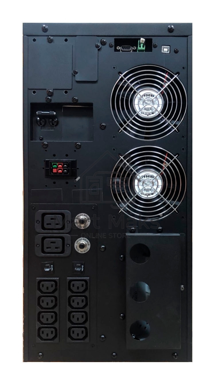 Источник бесперебойного питания Powercom MACAN, On-Line, 6000VA / 6000W, Tower, IEC, LCD, Serial+USB, SmartSlot, подкл. доп. батарей