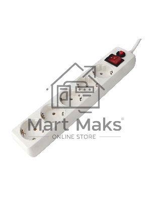 Сетевой фильтр Гарнизон EHLW-2 5р 10А 3м белый