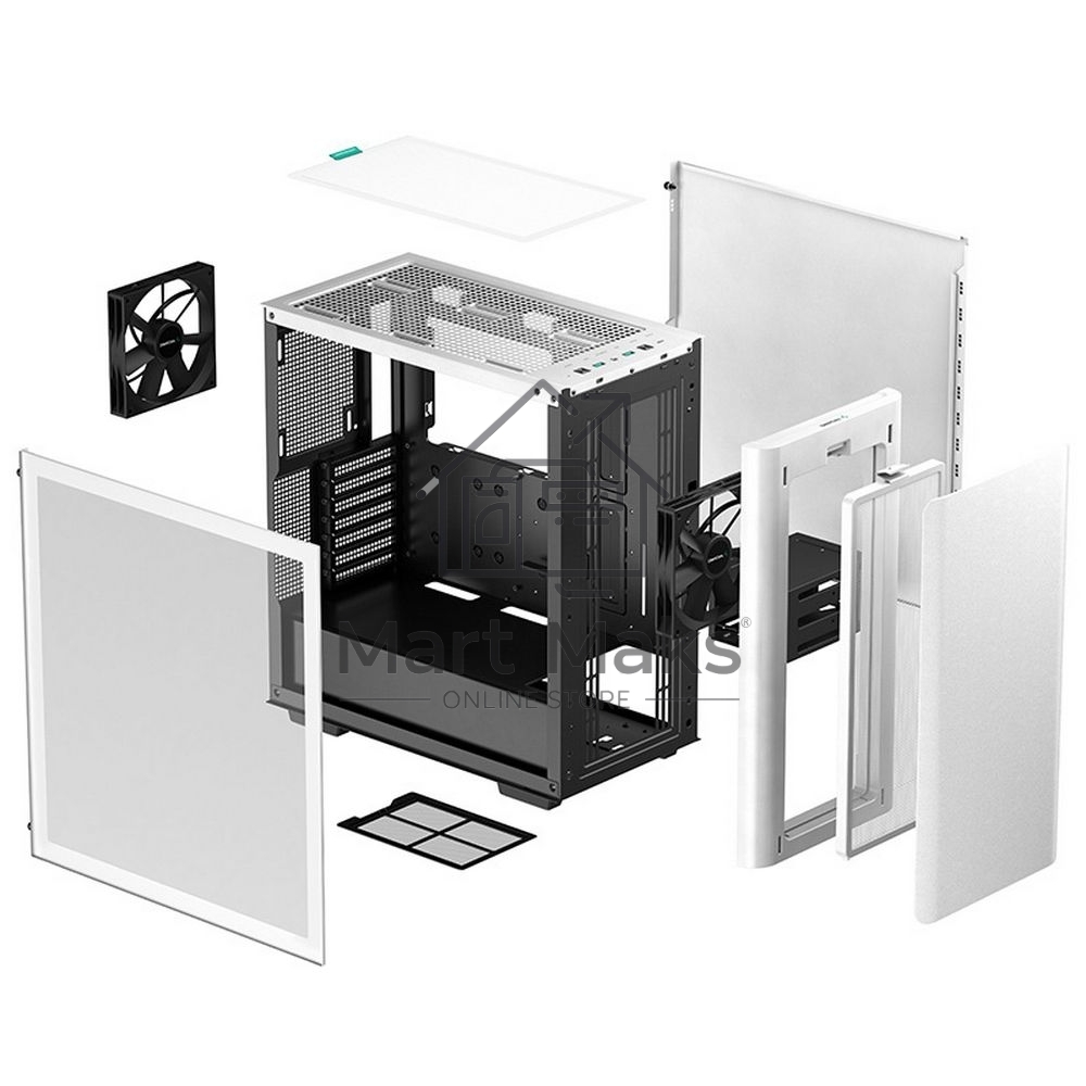 Компьютерный корпус Deepcool CK500 WH белый без БП ATX 2x120mm 1x140mm 2xUSB3.0 audio bott PSU