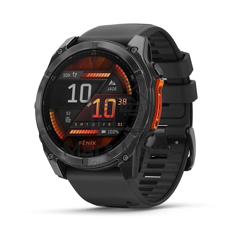 Смарт-часы Garmin Fenix 8 AMOLED серый, черный 51мм