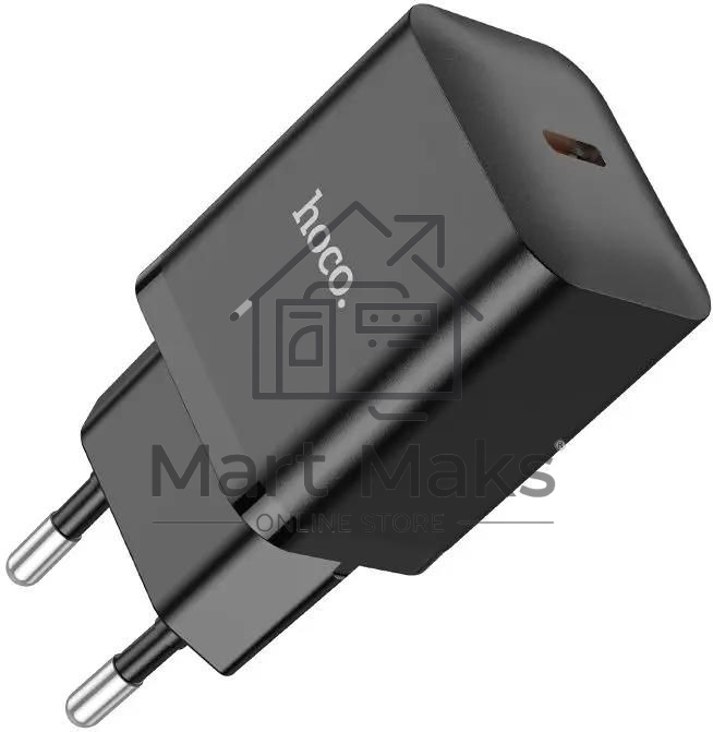 Сетевое зарядное устройство Hoco N27 Black 20W 3A+2.22A+1.67A (PD+QC+AFC) USB-C универсальное черный