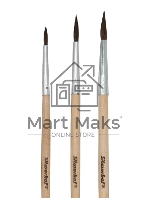 Набор кистей Silwerhof Веселые друзья (набор 3шт) пони круглая №2,4,6, деревянная ручка