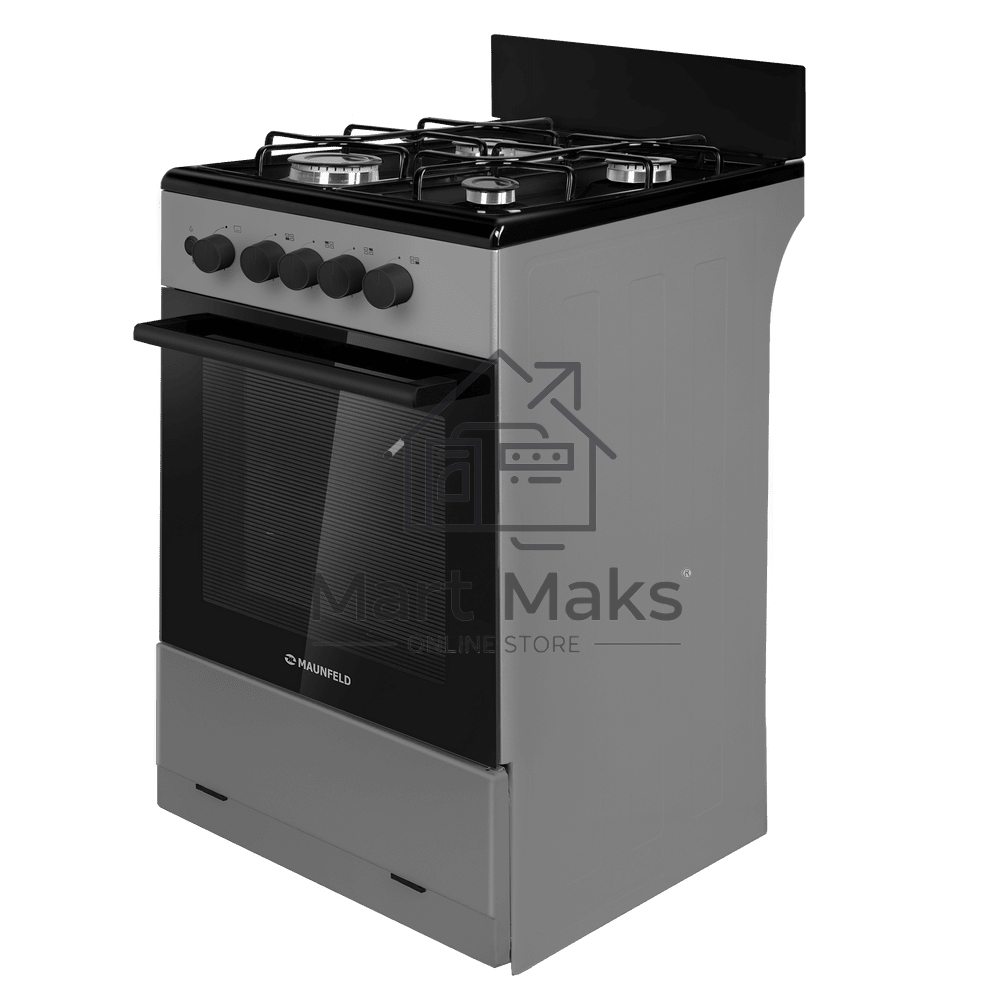 Плита газовая Maunfeld MGC50GEGR08 серый, конфорок 4 шт, духовка 59 л, 50 см x 88 см x 65 см