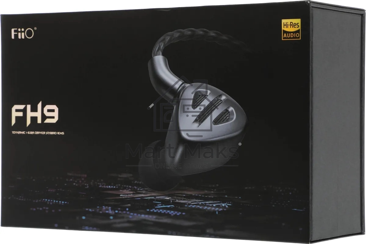 Наушники внутриканальные Fiio FH9 1.2м черный проводные в ушной раковине