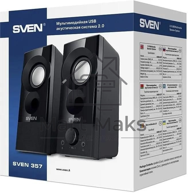 Акустическая система SVEN 357, черный (6 Вт, питание USB)