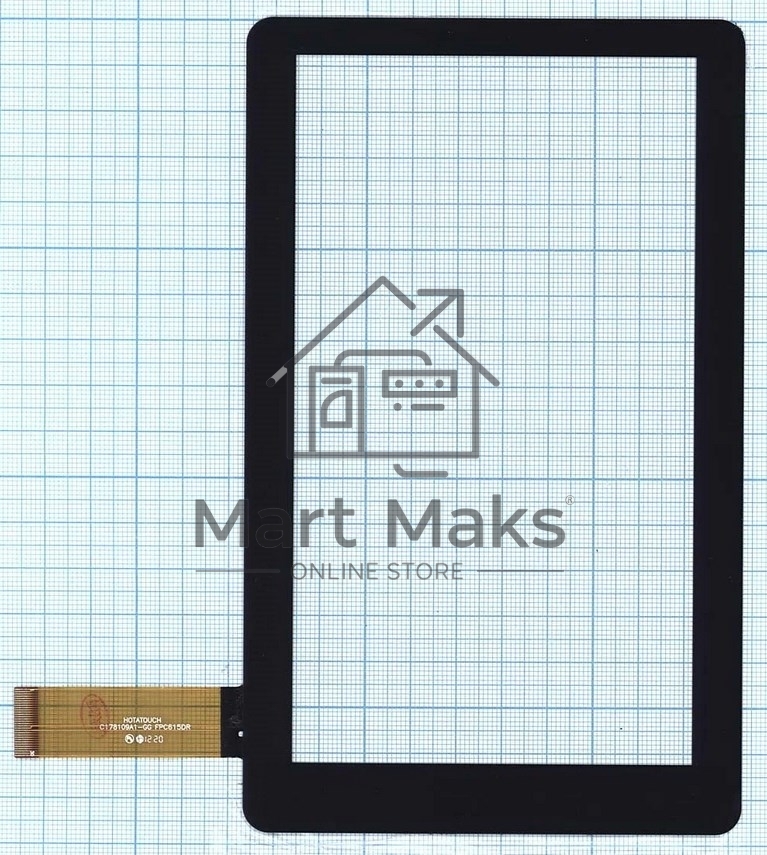 Сенсорное стекло (тачскрин) Ritmix 7, черное