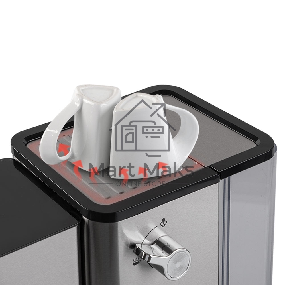 Кофеварка рожковая Endever Costa-1090 стальной, исп. кофе - молотый, 1,2 л, 1400 Вт, 15 бар