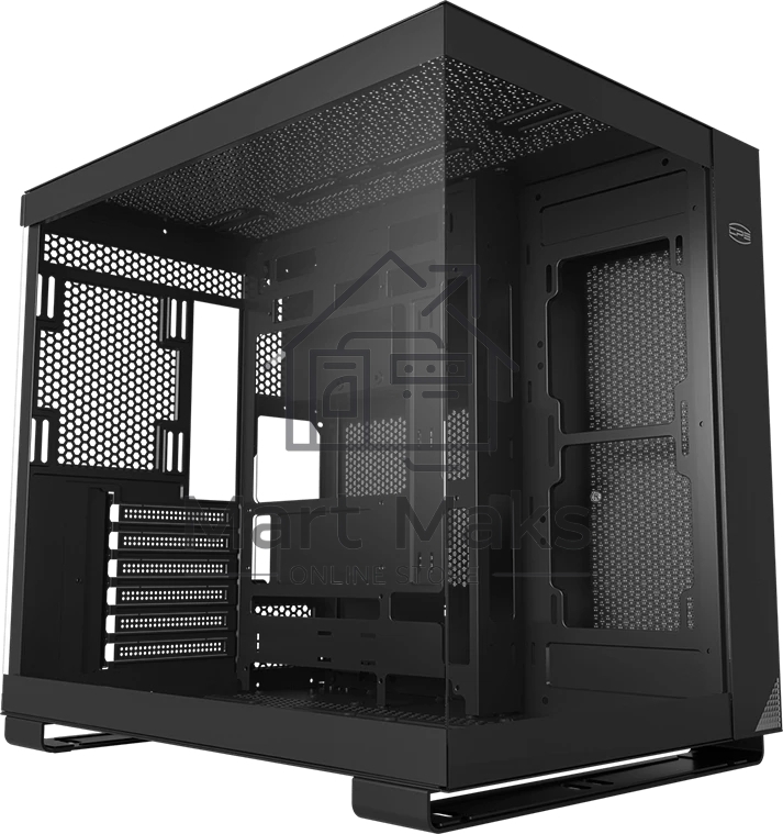 Компьютерный корпус без блока питания PCCOOLER C3 T500 BK, Panoramic Mid Tower, Black, TG, 0.7 SPCC, no fans ATX, mATX, mITX 175/400/200мм 1x2.5