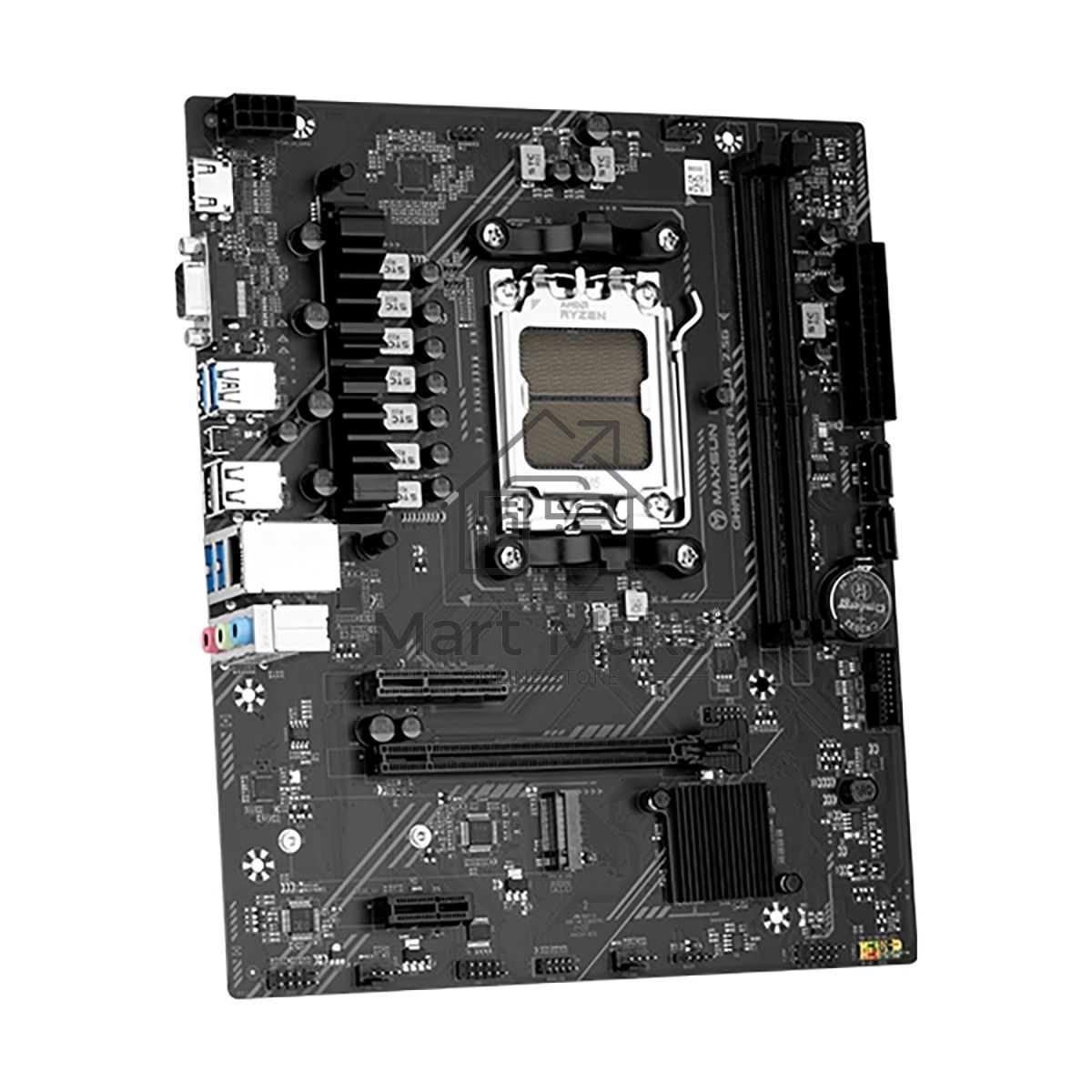 Материнская плата Maxsun Challenger A620A 2.5G, AM5, AMD A620, 2xDDR5, 2xSATA, 1xM.2, 1xPCI-E 4.0 x16, 1xPCI-E x4, 1xPCI-E x1, 1xVGA, 1xHDMI, 1x 2.5Gb LAN, 2xUSB-A 2.0, 4xUSB-A 3.2 Gen 1, 5.1, mATX